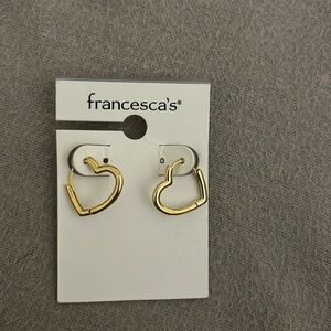 francesca’s gold heart earrings!